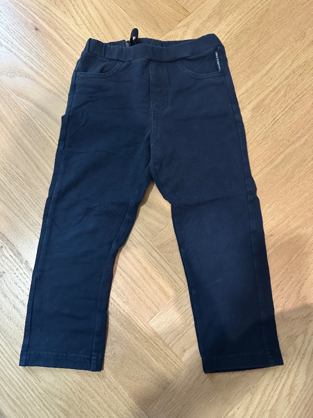 Polarn O. Pyret Pull-On GOTS Treggings in navy, size 98 cm / 2–3 years.